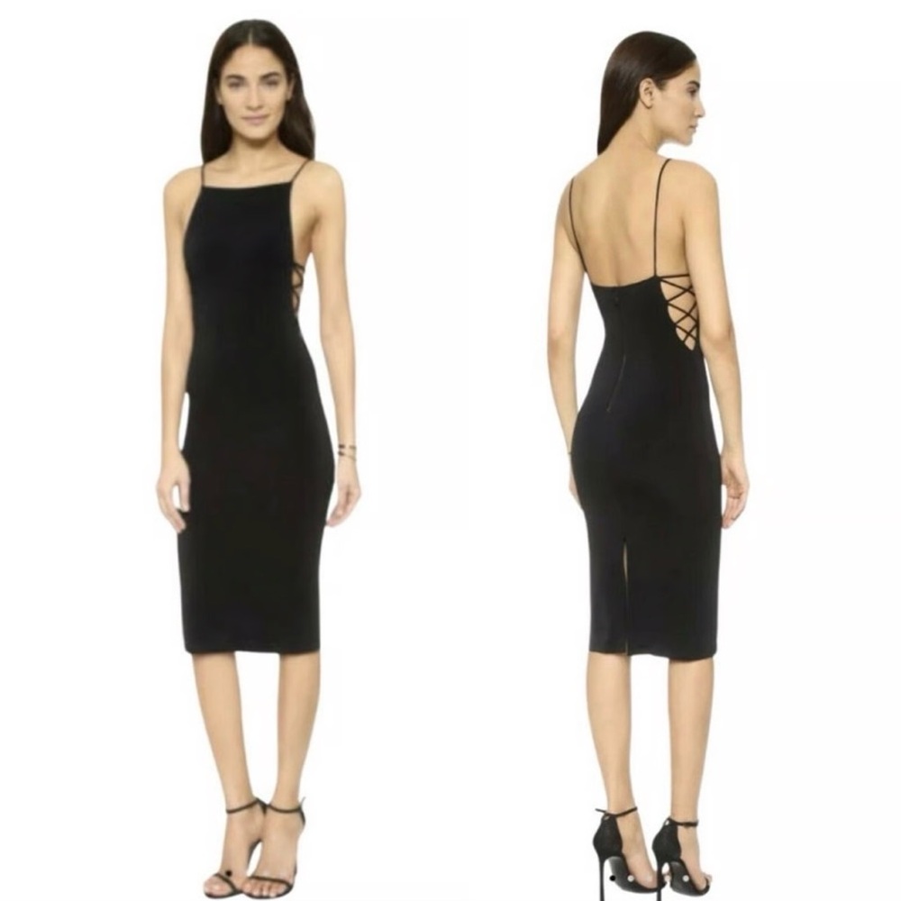 Alice + Olivia Air Kia Elegant Black Strappy Dress